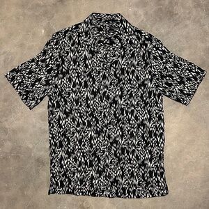 Zara Men's Monochrome Patterned Shirt